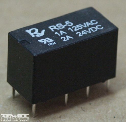RS-5 relé, 5V, 2x2A
