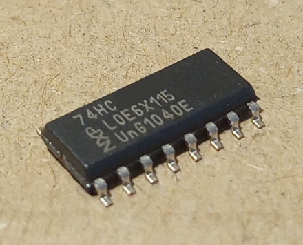SN74HC595D, smd integrált áramkör