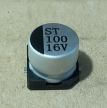 100uF, 16V, smd elektrolit kondenzátor