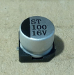 100uF, 16V, smd elektrolit kondenzátor