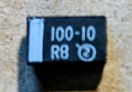 100uF, 10V D, smd tantál kondenzátor