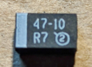 47uF, 10V D, smd tantál kondenzátor
