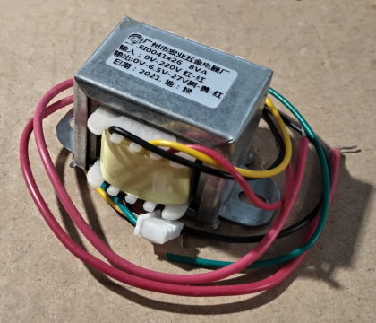 8VA, 1x6,5V, 1x27V, transzformátor
