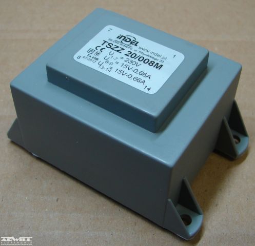 20VA, 2x15V, transzformátor