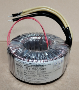 250VA, 2x12V, transzformátor