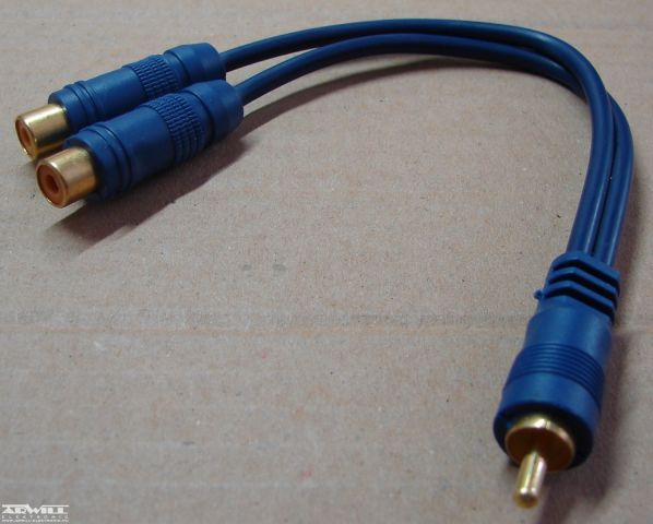 RCA elosztó kábel, 0,1m