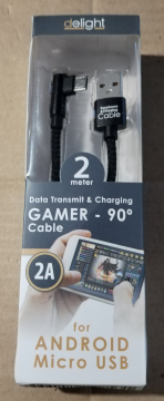 USB A/USB TYPE C kábel, 2A, 2m