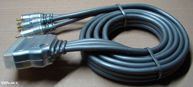 Scart - 2 RCA S-video kábel, 1,5m