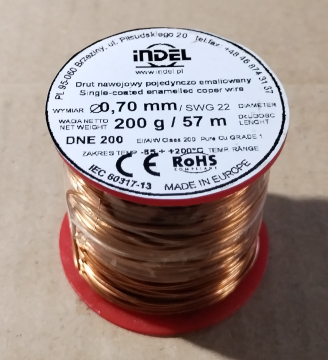 Zománcozott rézhuzal, 0,7mm