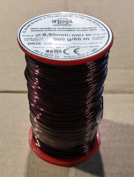 Zománcozott rézhuzal, 0,9mm, duplán szigetelt