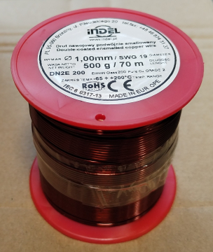 Zománcozott rézhuzal, 1,0mm, duplán szigetelt